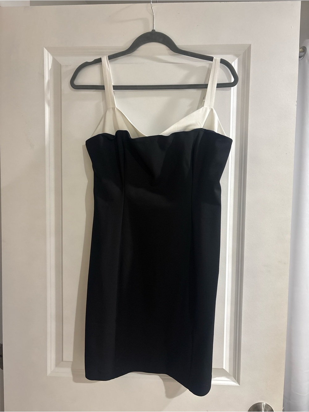 Abercrombie & Fitch Black Dress with White Straps